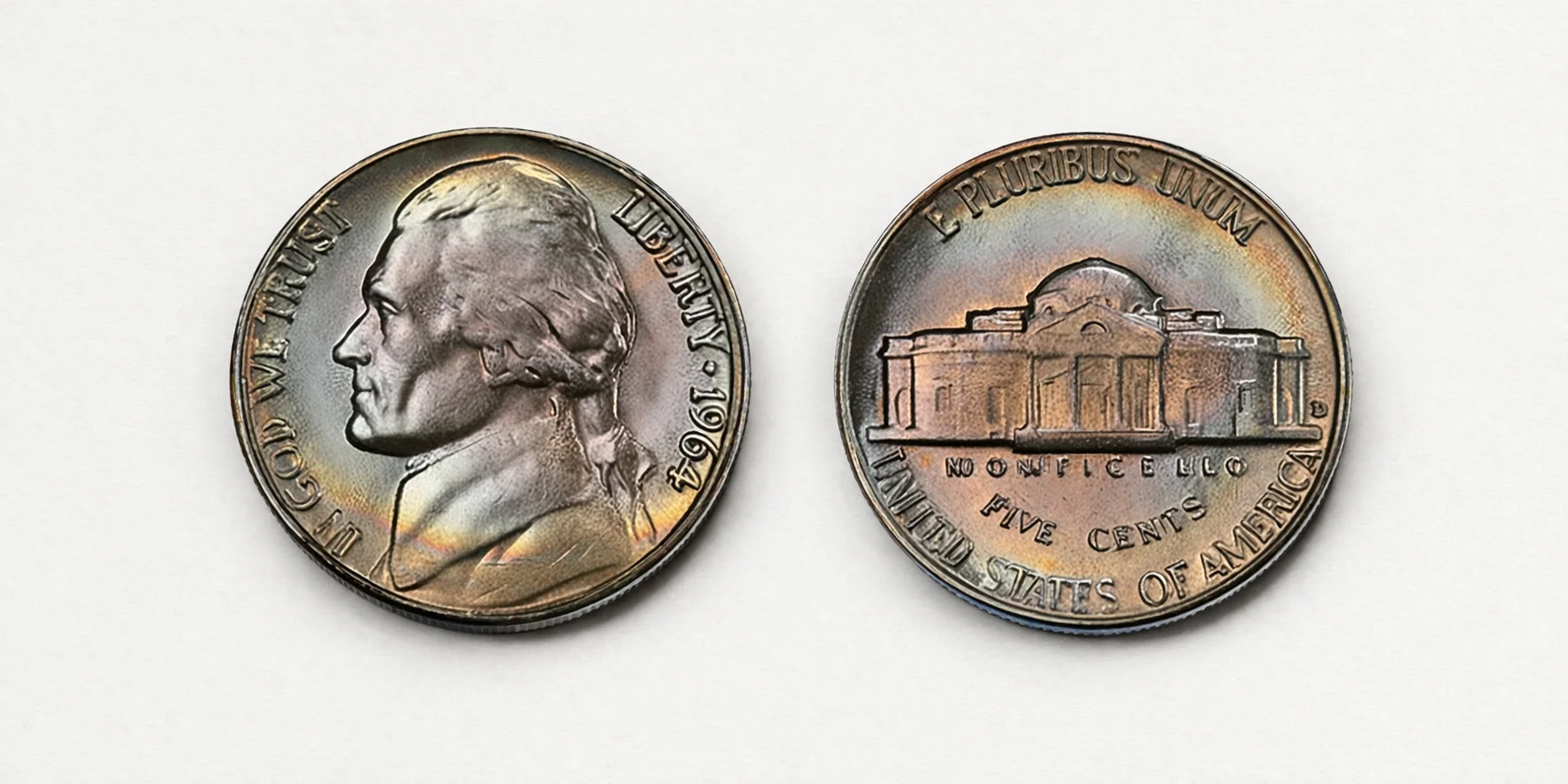 Design of the Jefferson nickels 1938-2003